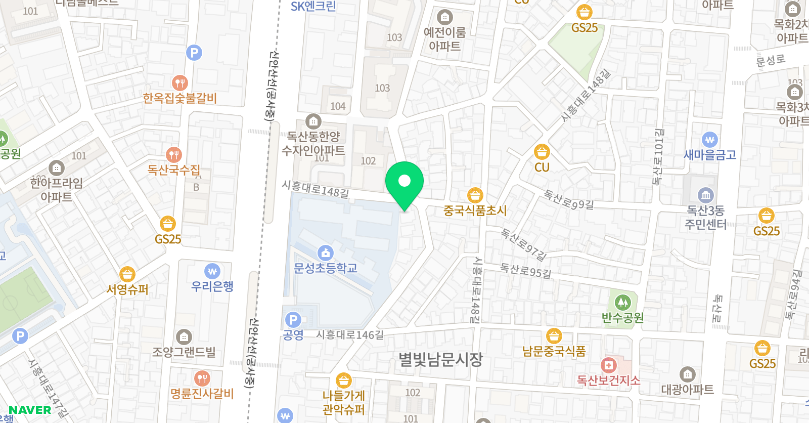 더조은 태권도장 문성 위치