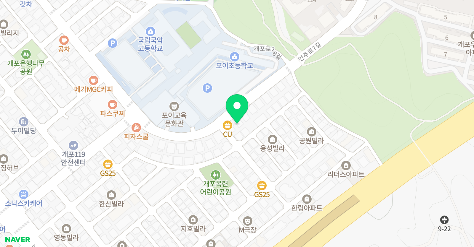 정 수학학원 위치