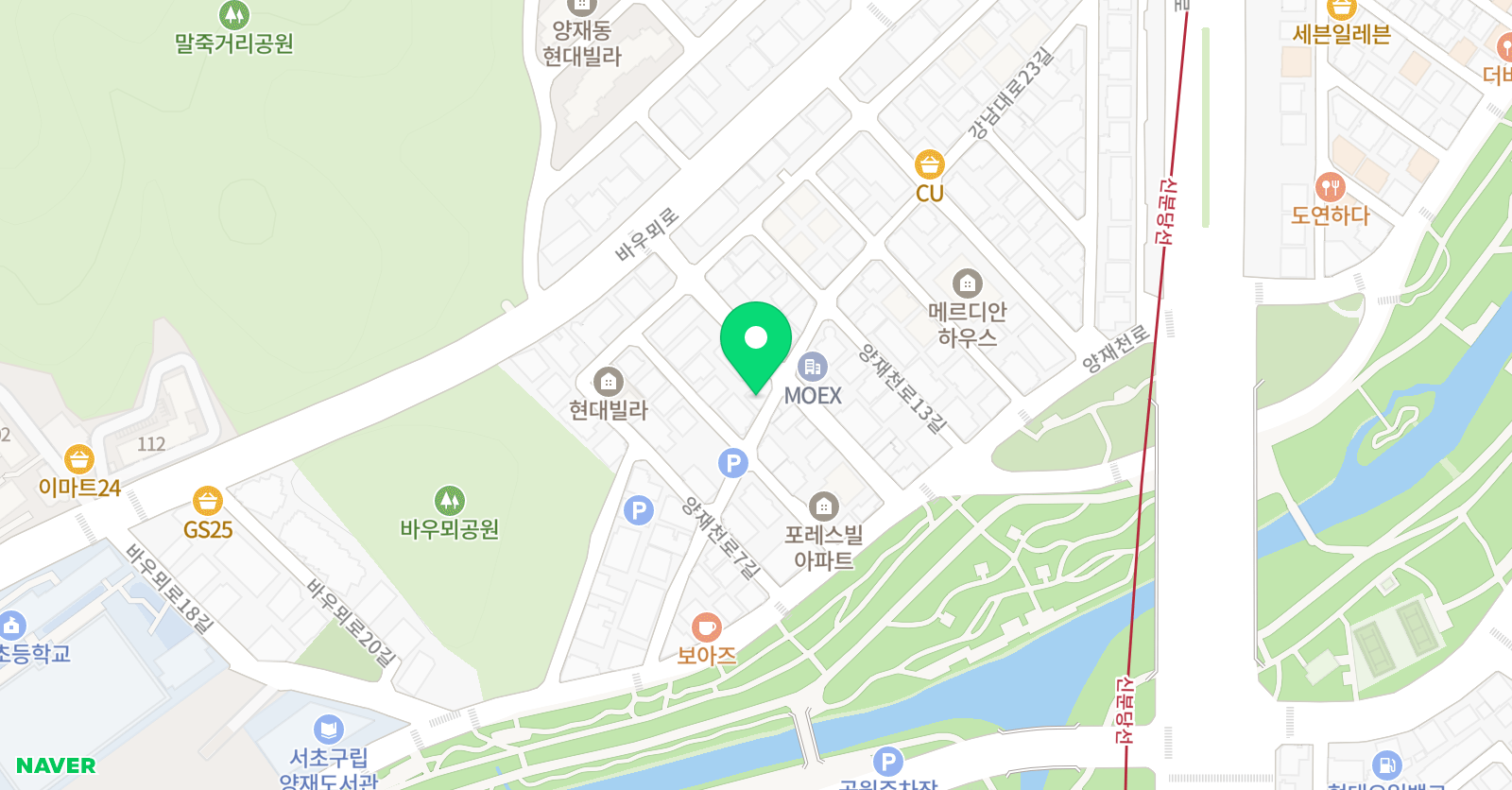 온뮤직 실용음악학원 강남본점 위치