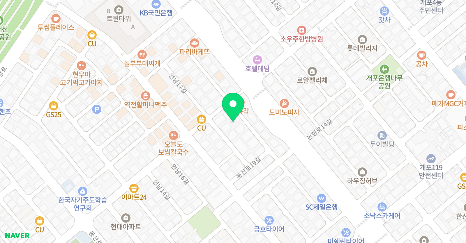 솔루니 양재교습소 위치