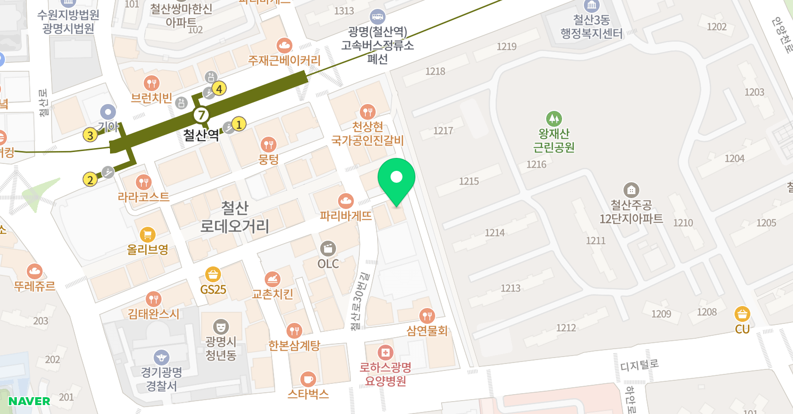피스댄스 무용학원 위치