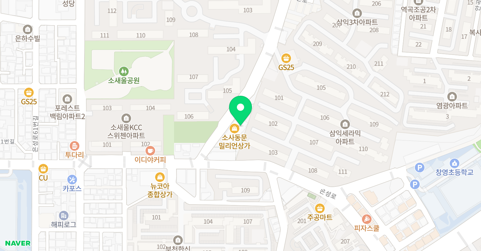스마트해법 수학 부천소사동문점 위치