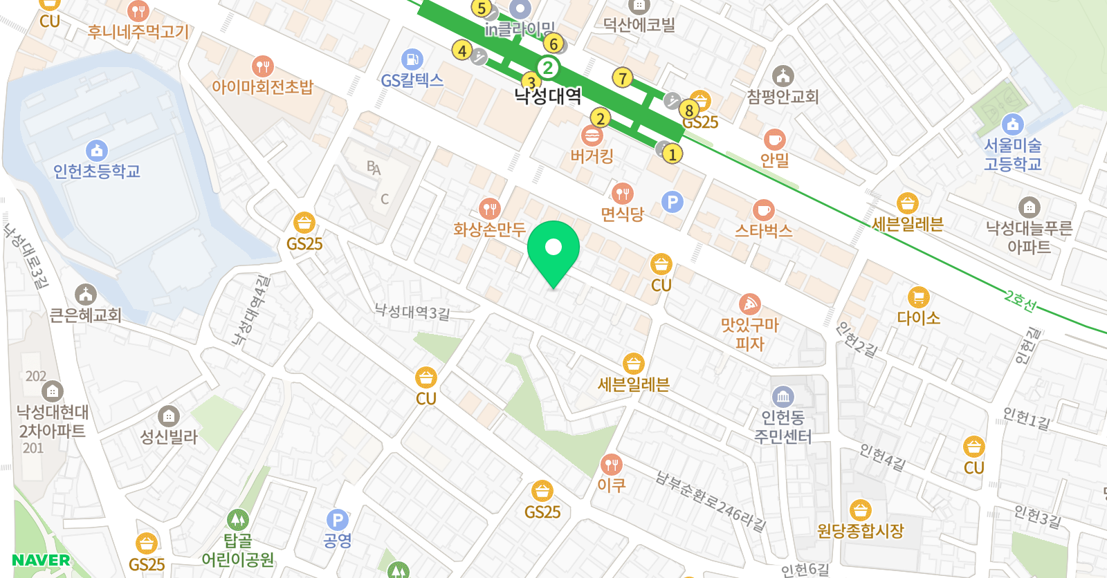아소비 학원 낙성대점 위치