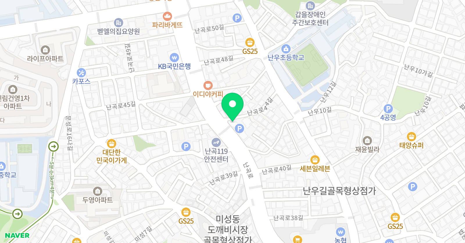 비콘 영어학원 미성캠퍼스 위치