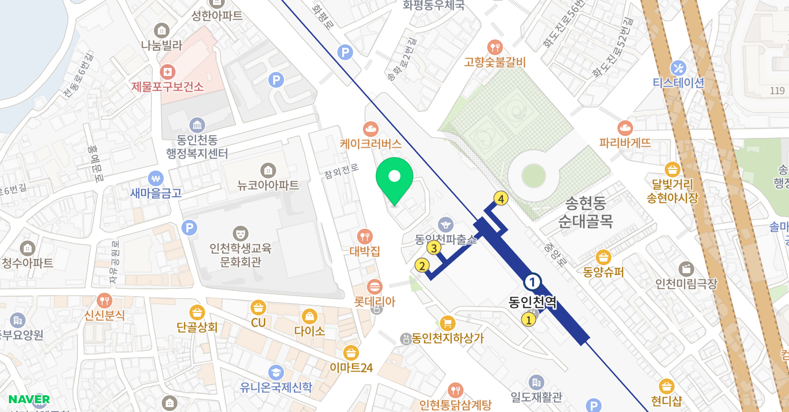 복싱바이러스 동인천점 위치