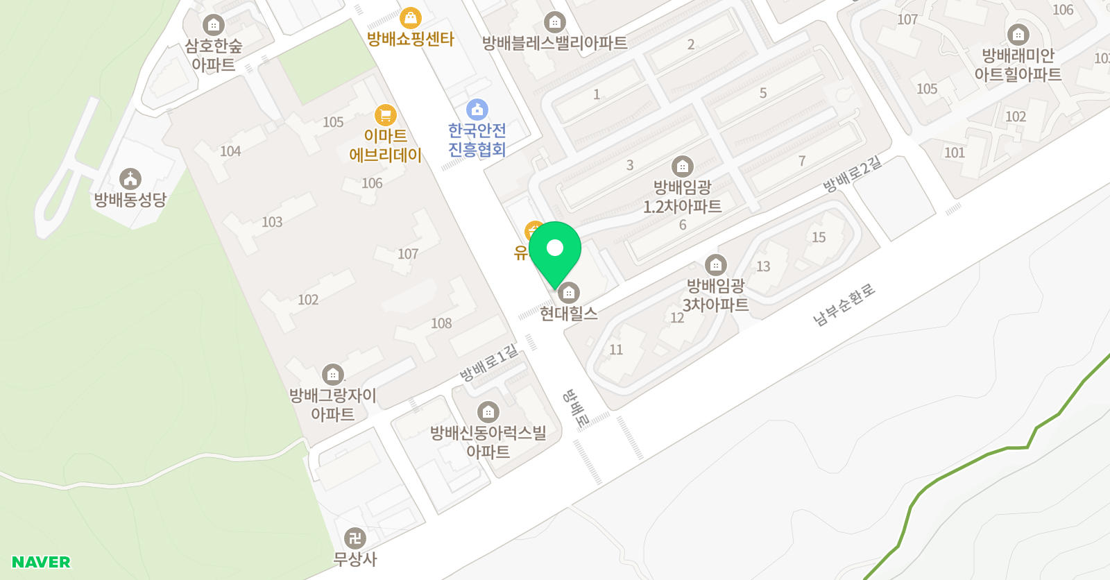 방배 현대 스포츠클럽 위치