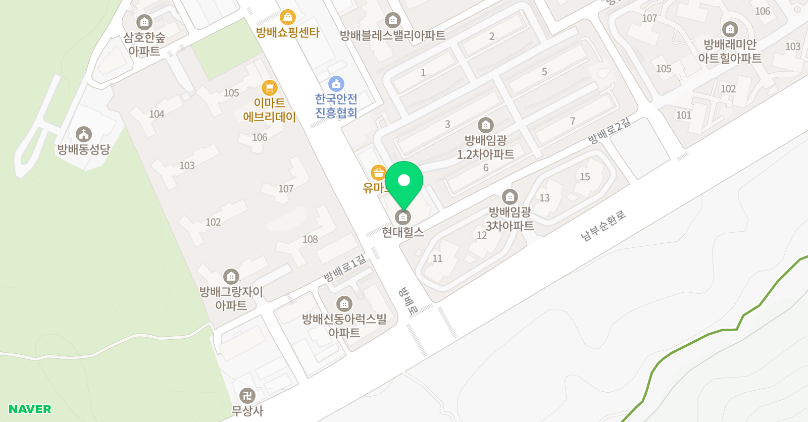 방배현대스포츠클럽 수영장 위치