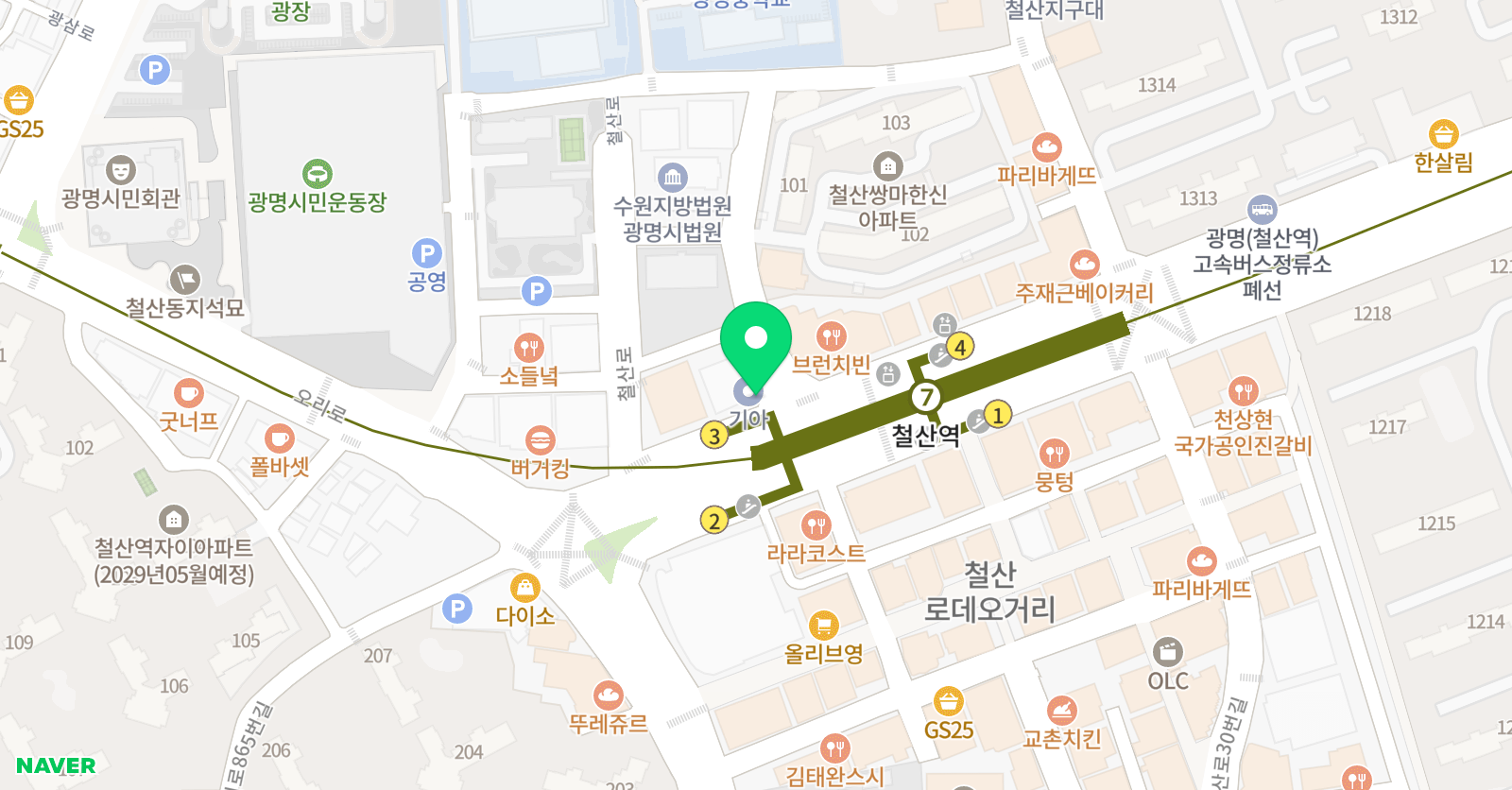 정앤리 수학 학원2관 위치