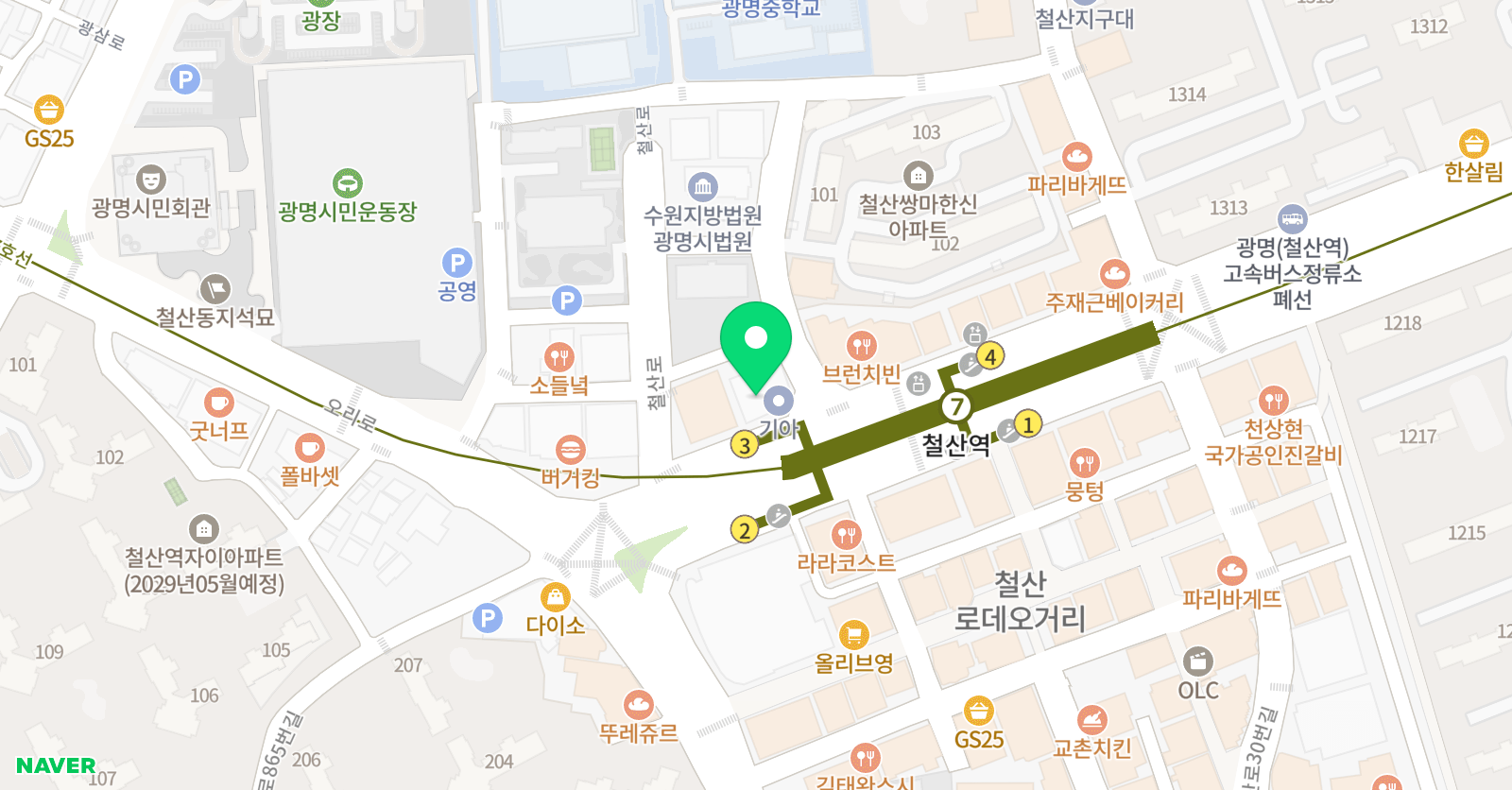 정현 영어학원 위치