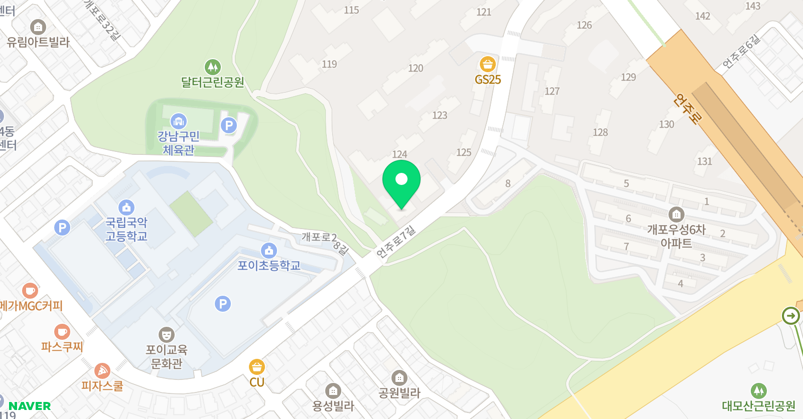 청담아이가르텐 강남대치캠퍼스 위치