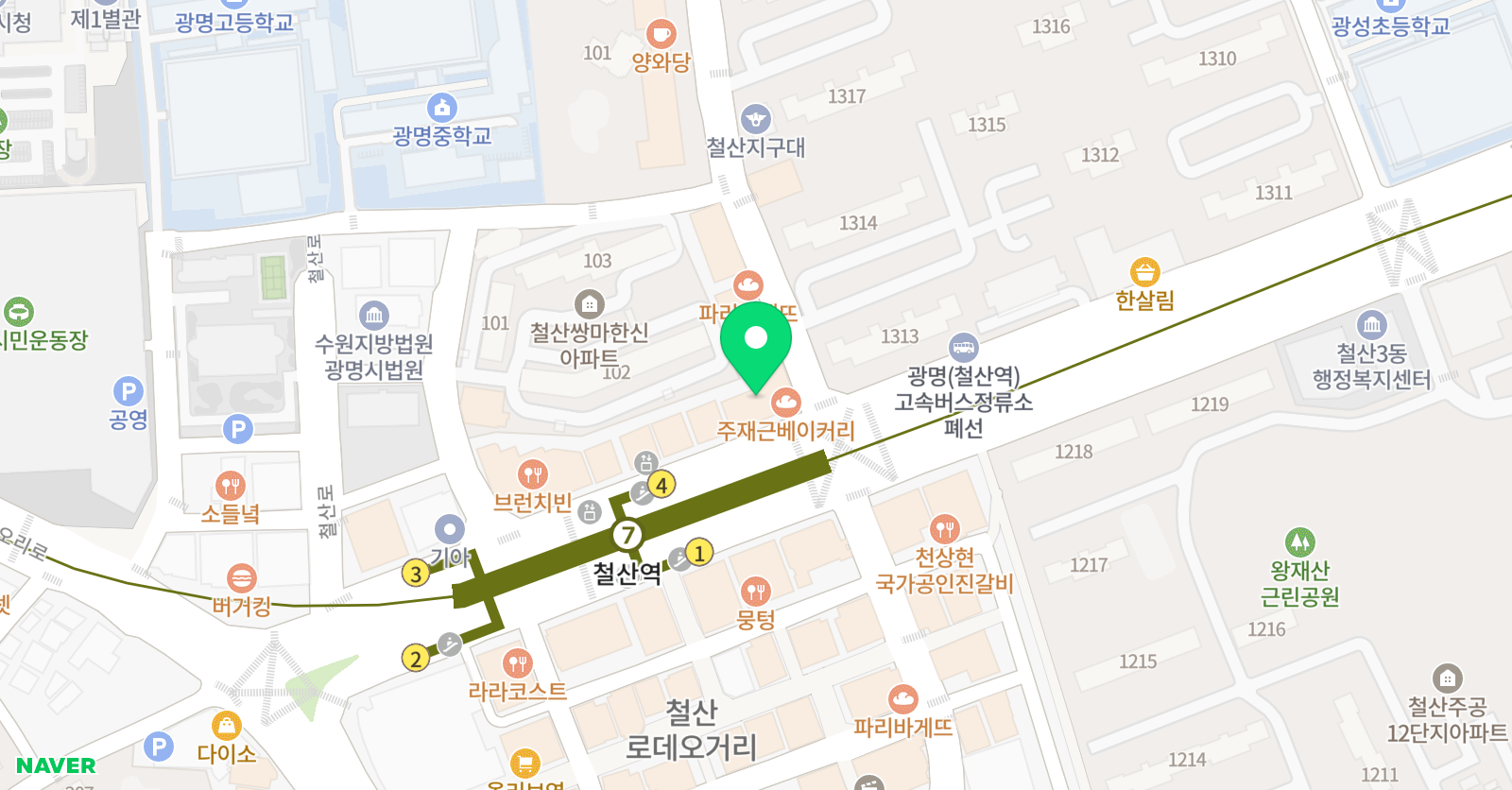 티에프 수학학원 위치