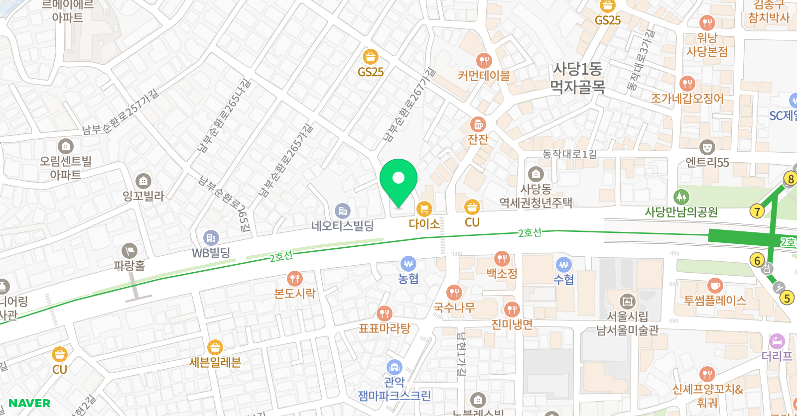비비엘 스쿨 사당점 위치