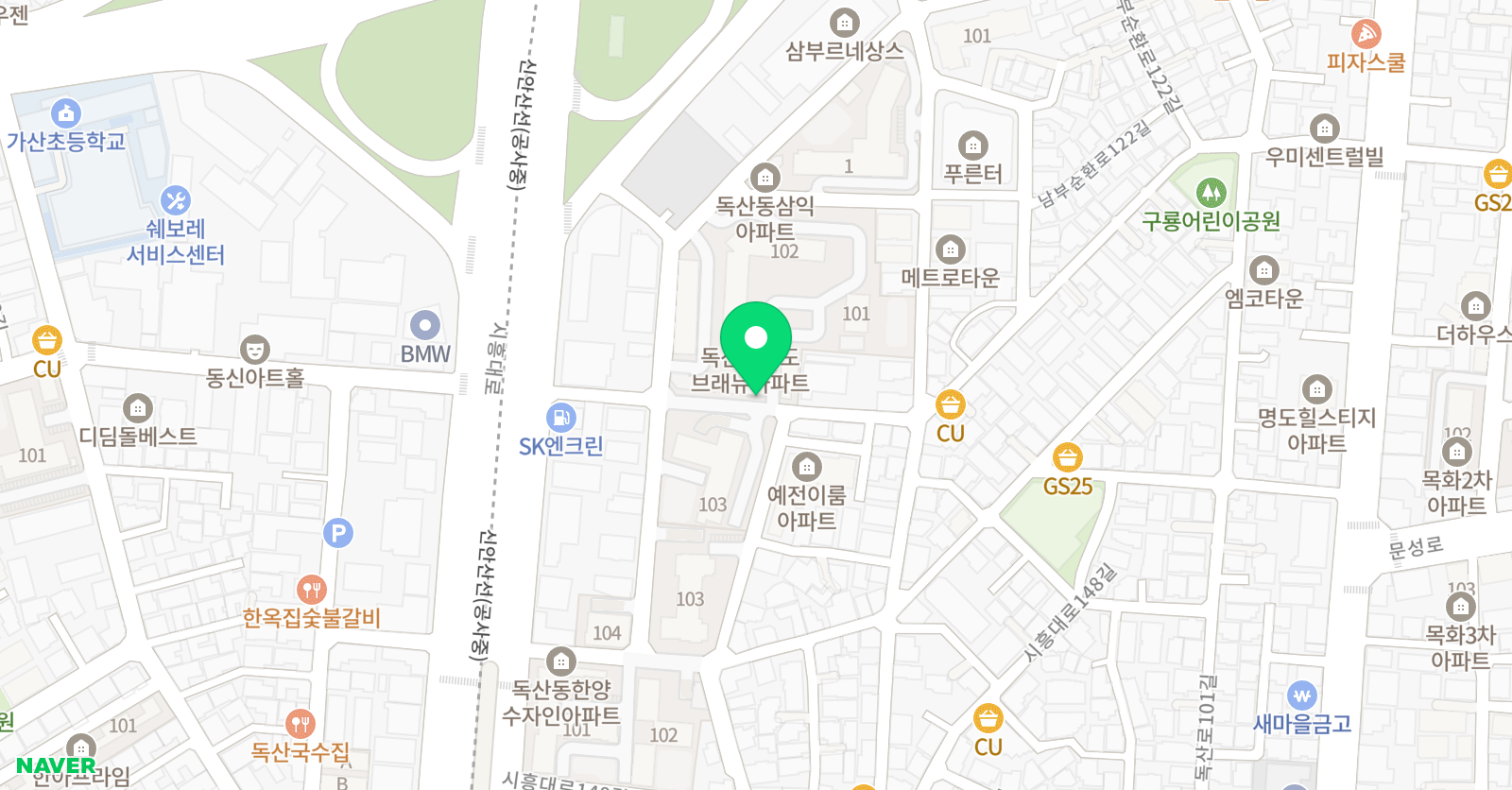 뮤엠 영어 문성캠퍼스 위치