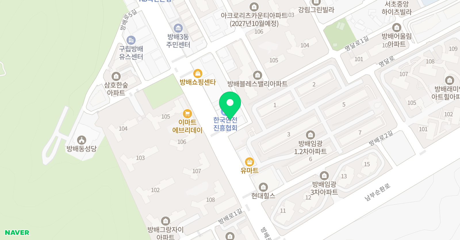 서리풀 어린이수영 위치