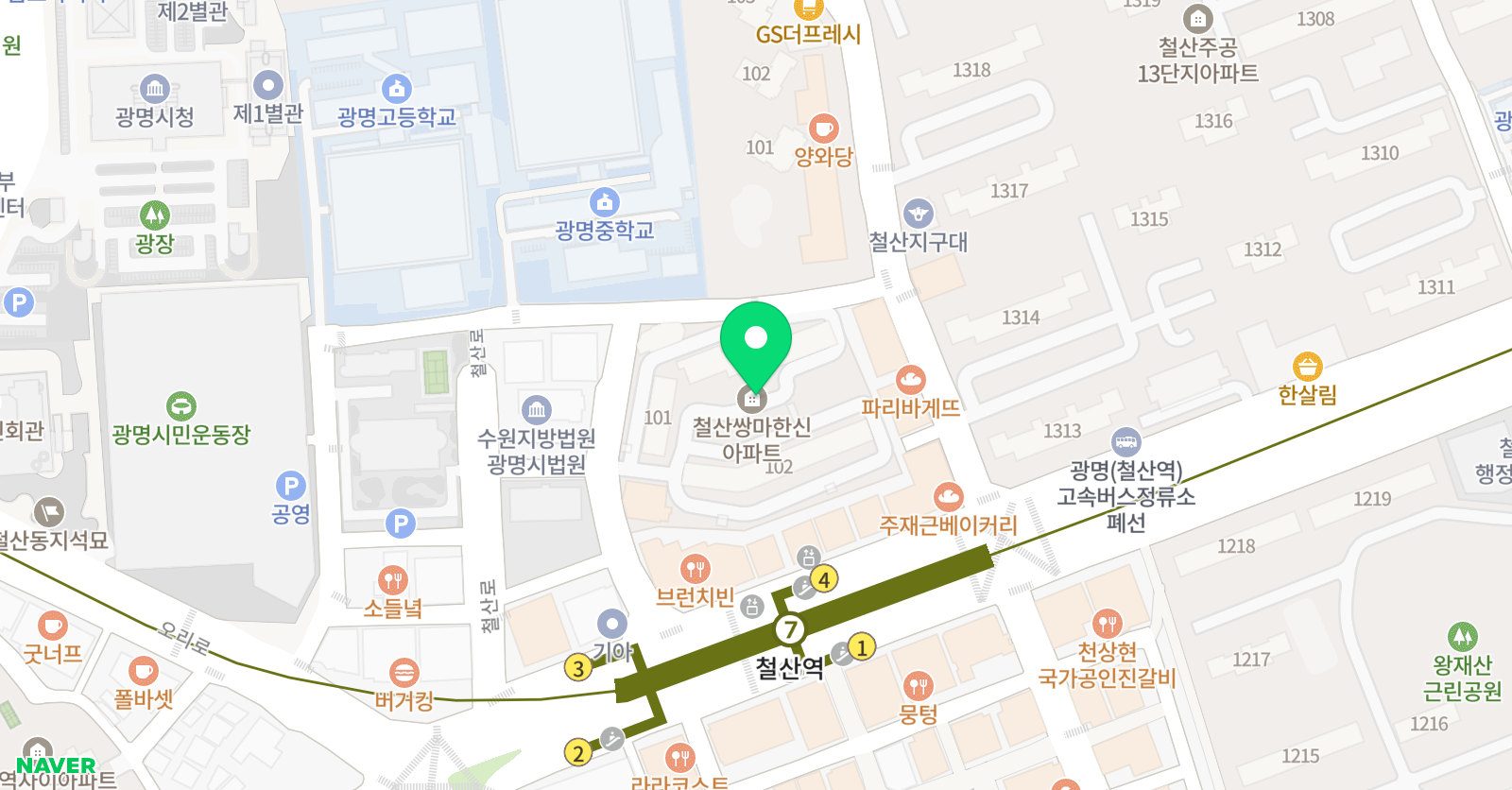 남샘 수학 위치