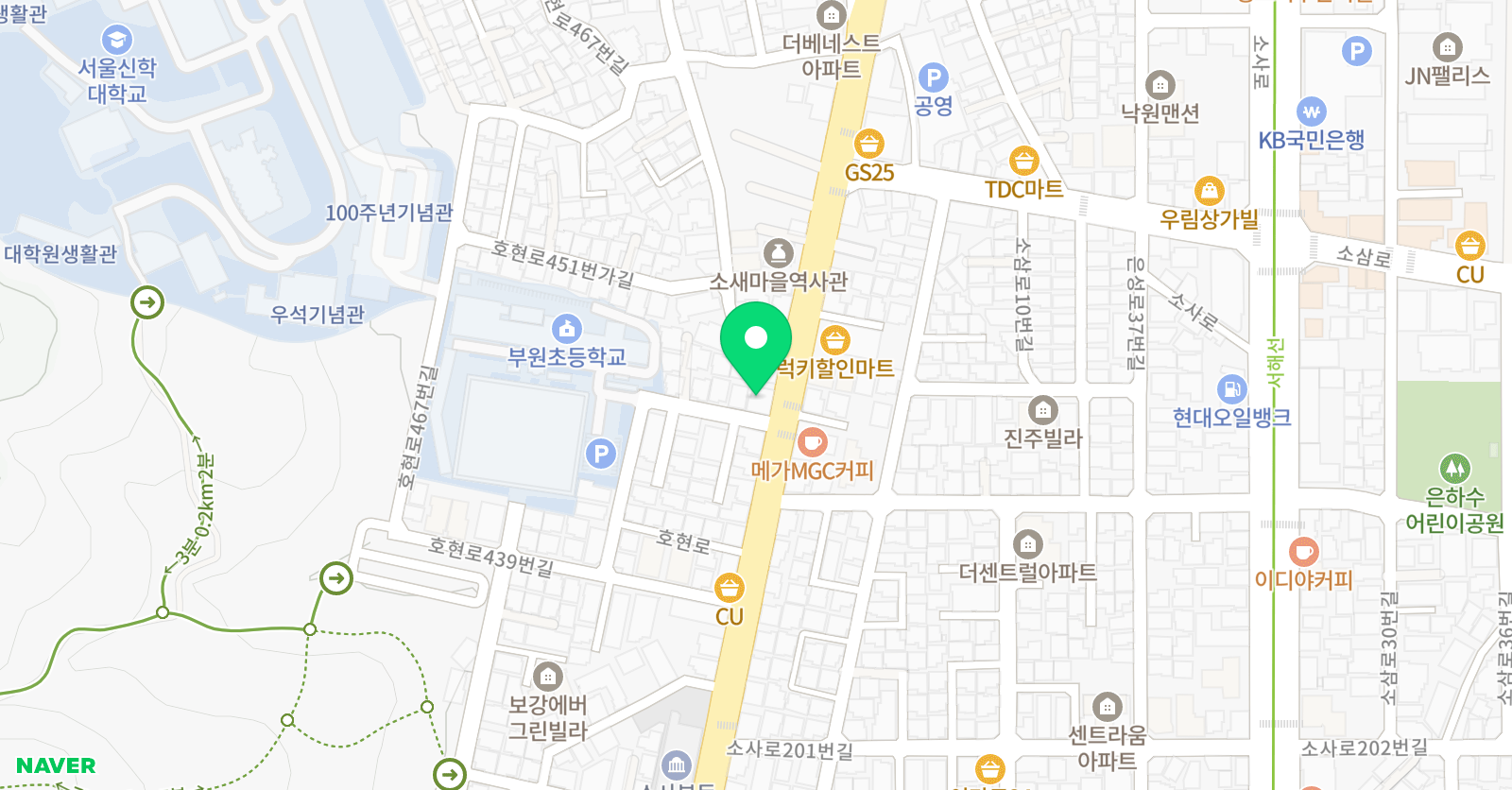 용인대황룡 태권도장 위치