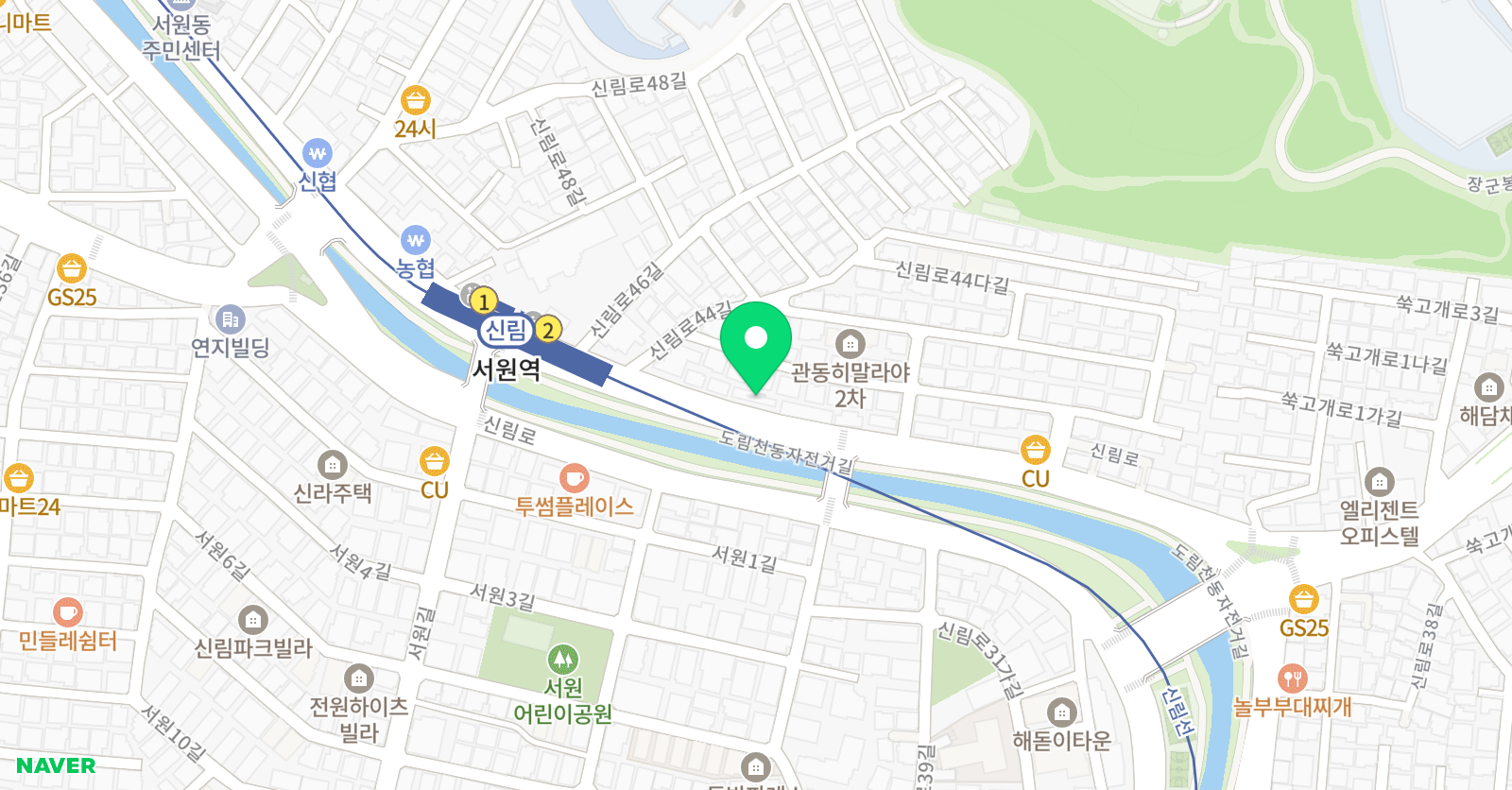 케이엠올케어 학원 위치
