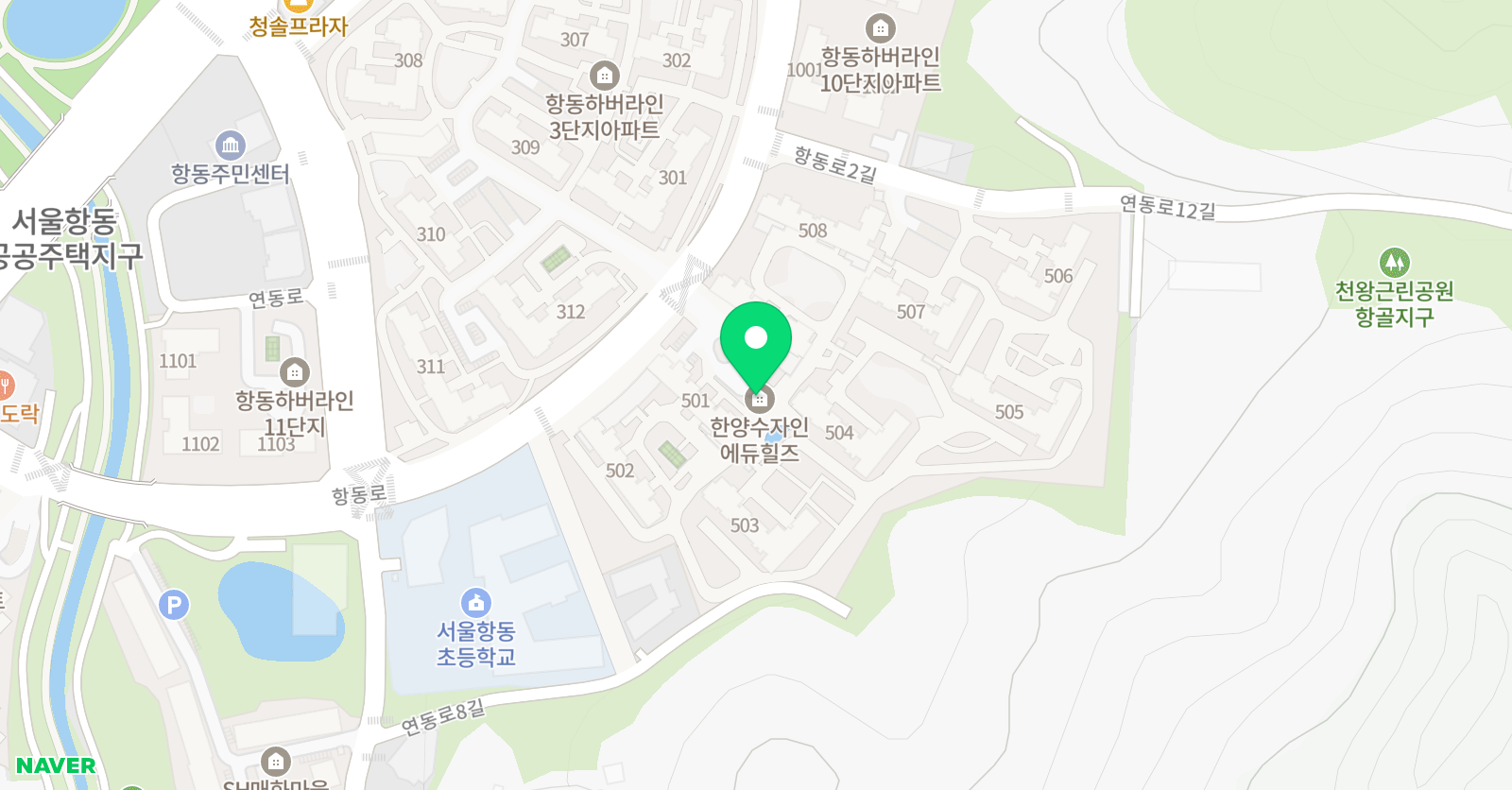 뮤아센 항동센터 위치