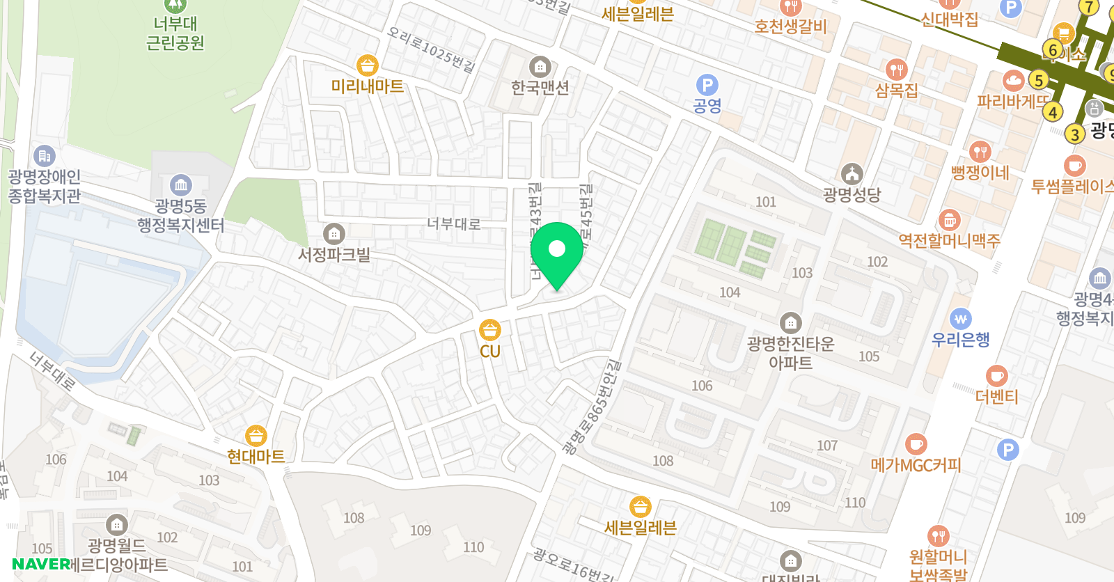 스마트해법 수학 광명서초점 위치
