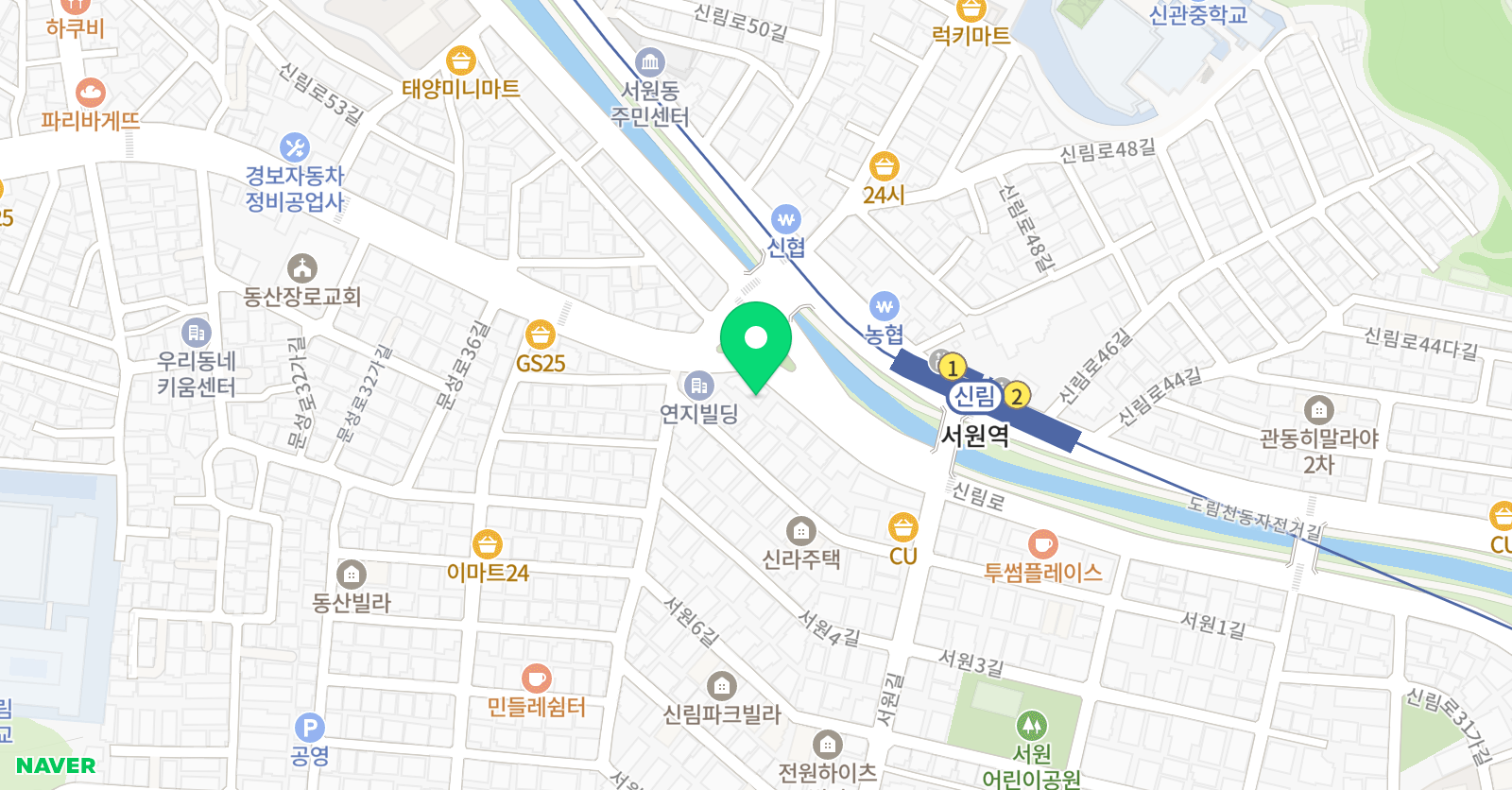 엠앤이 수학학원 위치