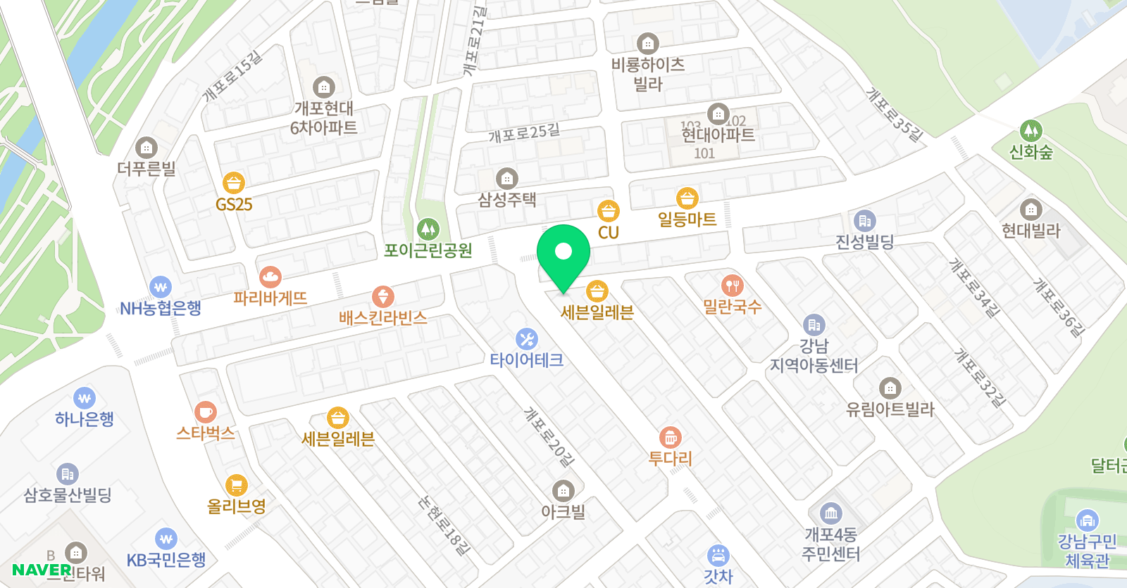 자라다남아 미술학원 강남개포원 위치