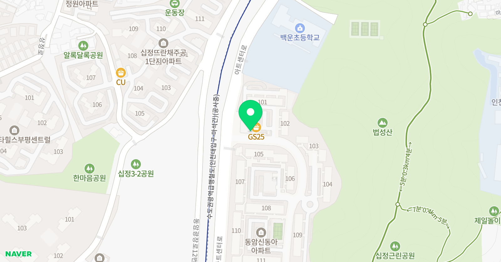 윤앤팍스 학원 위치