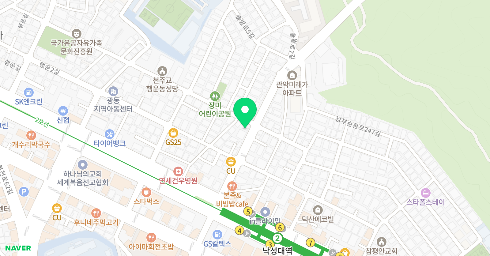 쎈 수학러닝센터 낙성대 수학교습소 위치