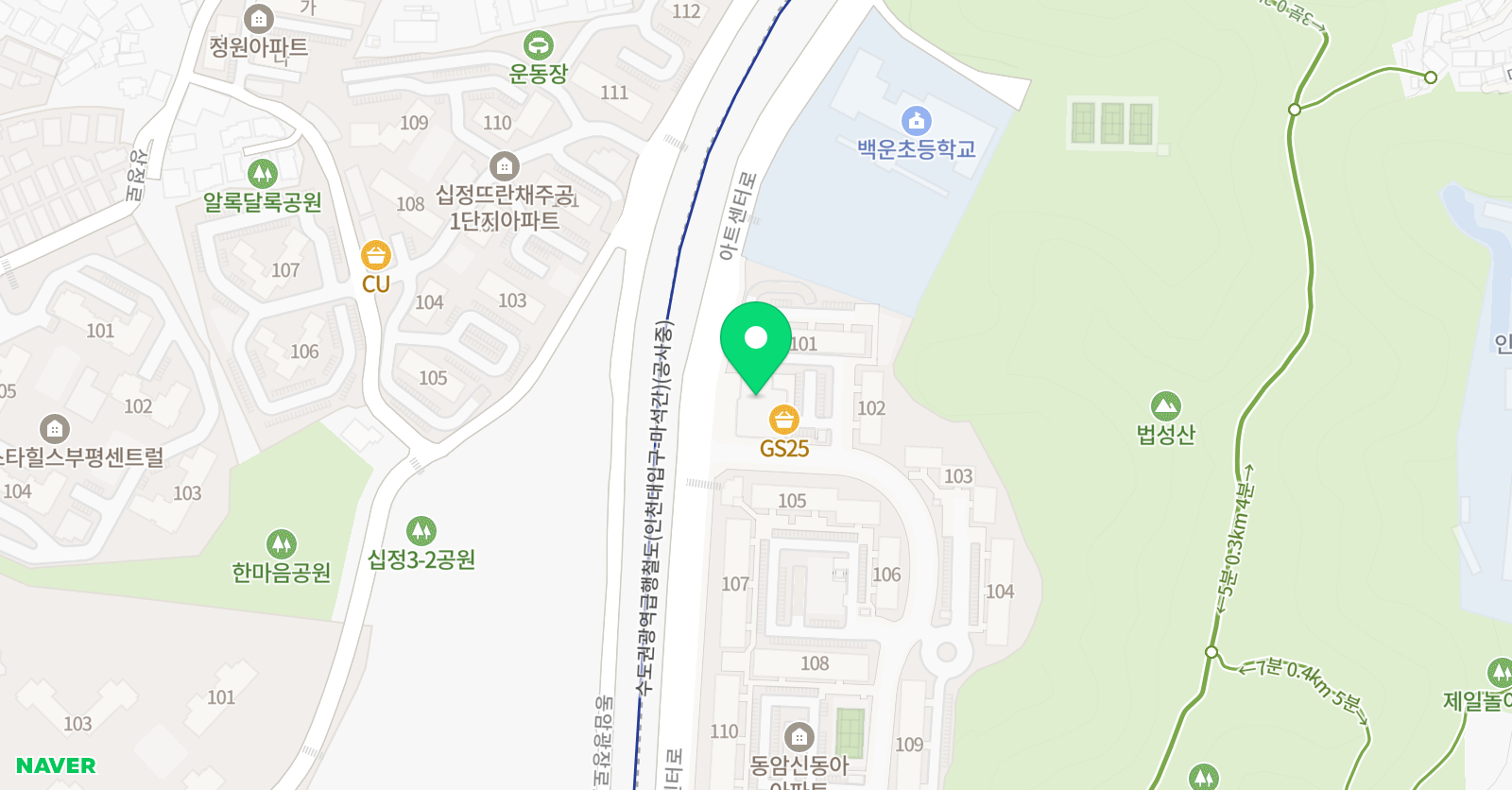 솔빛 음악학원 위치
