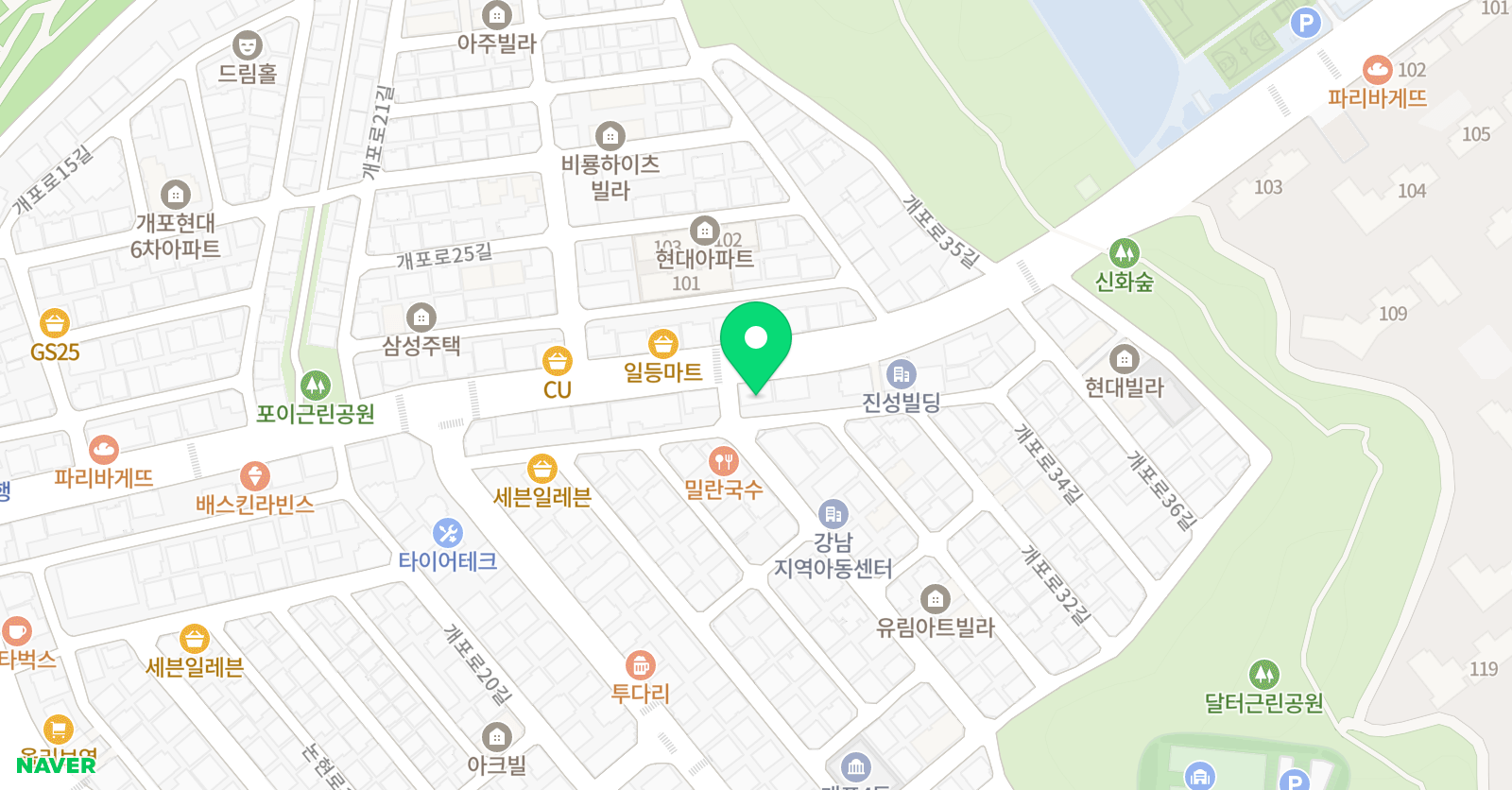케이브 뮤직스튜디오 신쌤 드럼레슨실 위치