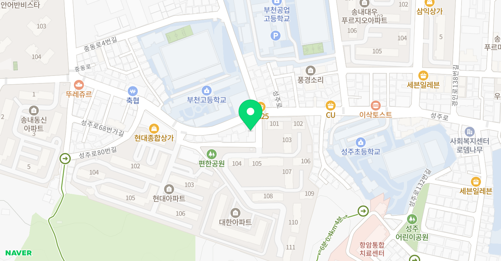라온제나 독서논술 위치