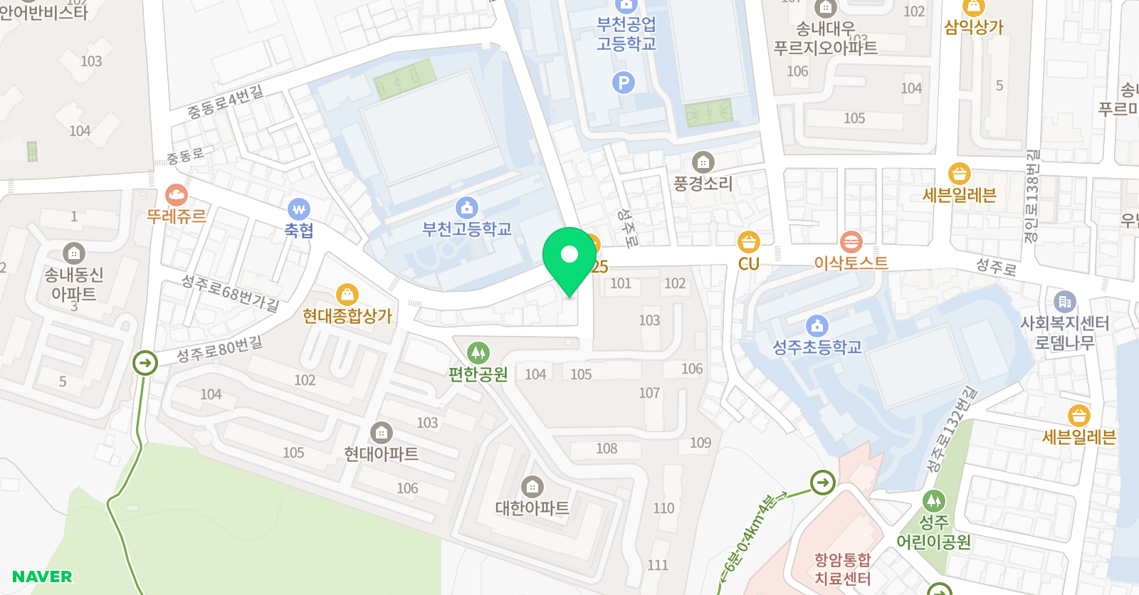 강한수학보습학원 위치