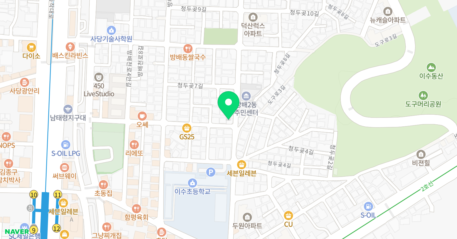 뮤엠영어 이수학원 위치