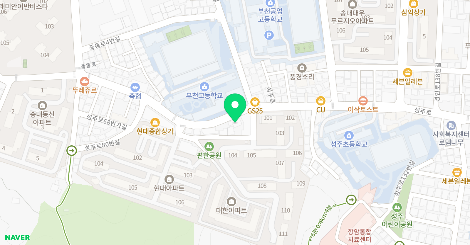 로드 수학학원 위치