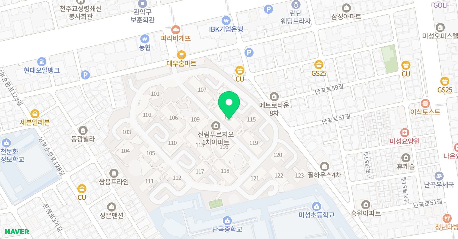 기탄 사고력교실 신림푸르지오점 위치