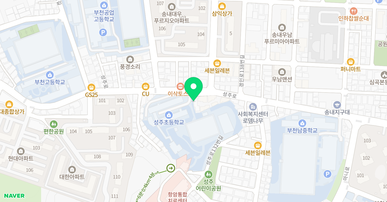 용인대 BEST 태권도 위치