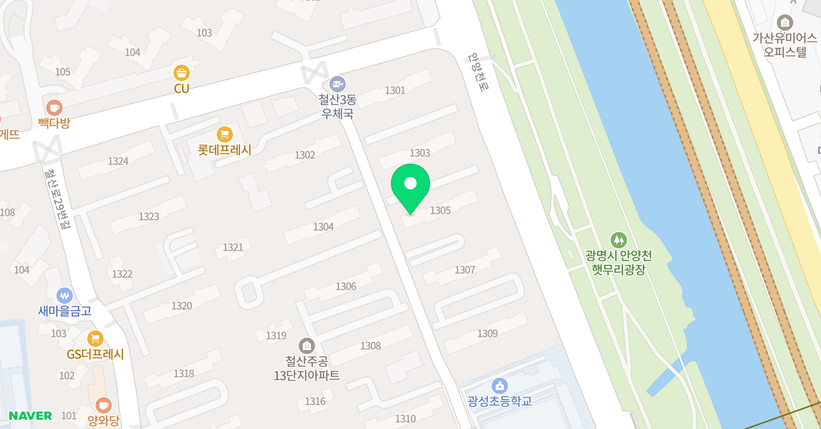 해법 수학 철산13단지1호점 위치