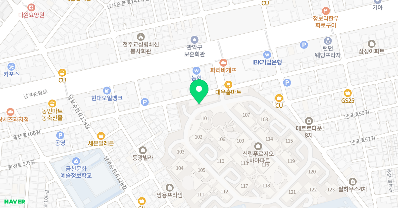 높은음자리 음악학원 위치