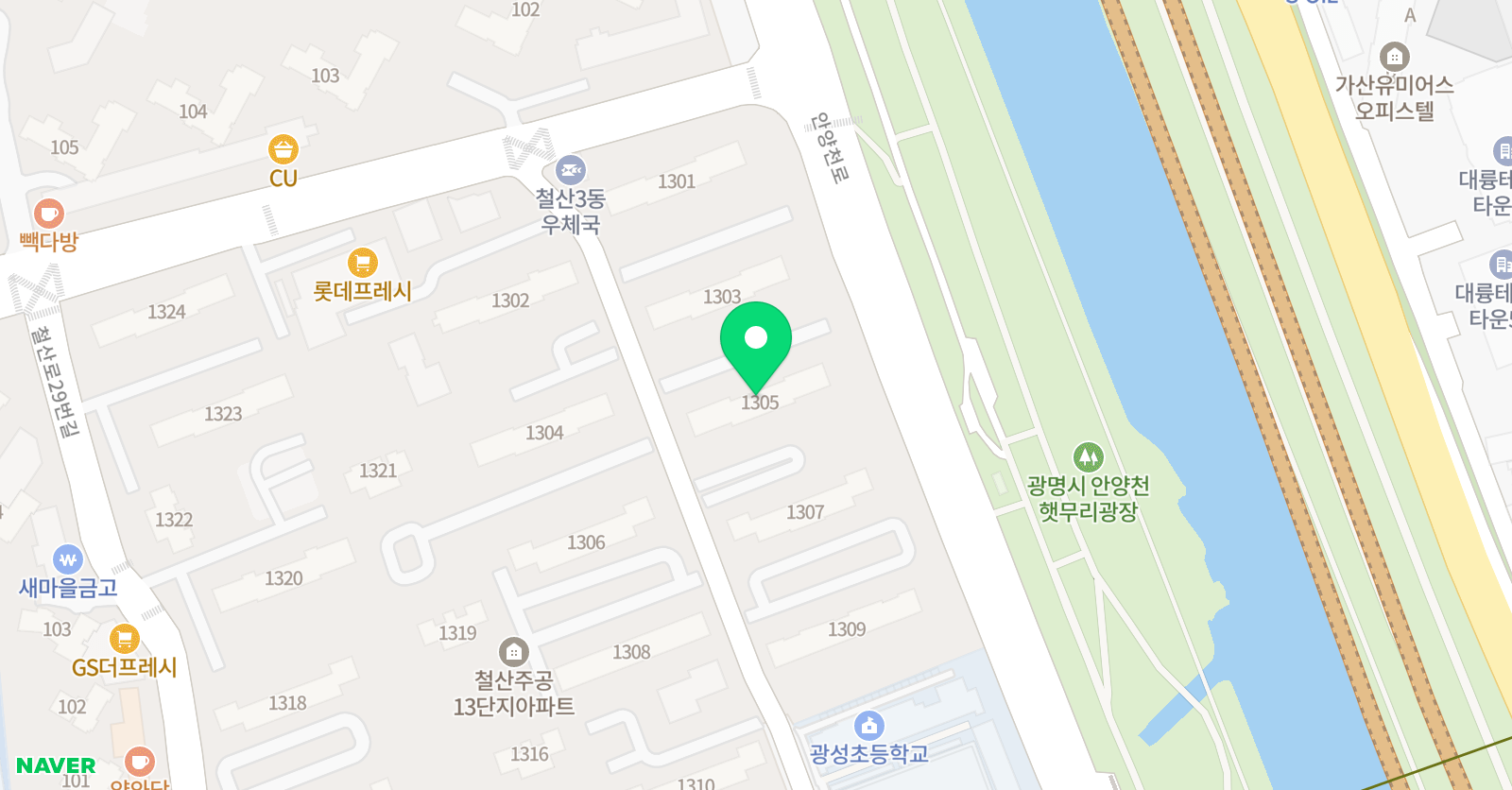 플레이팩토 철산13단지교육원 위치