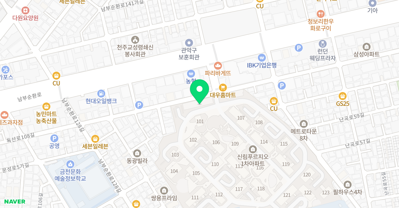 삼성 영어학원 미성교실 위치