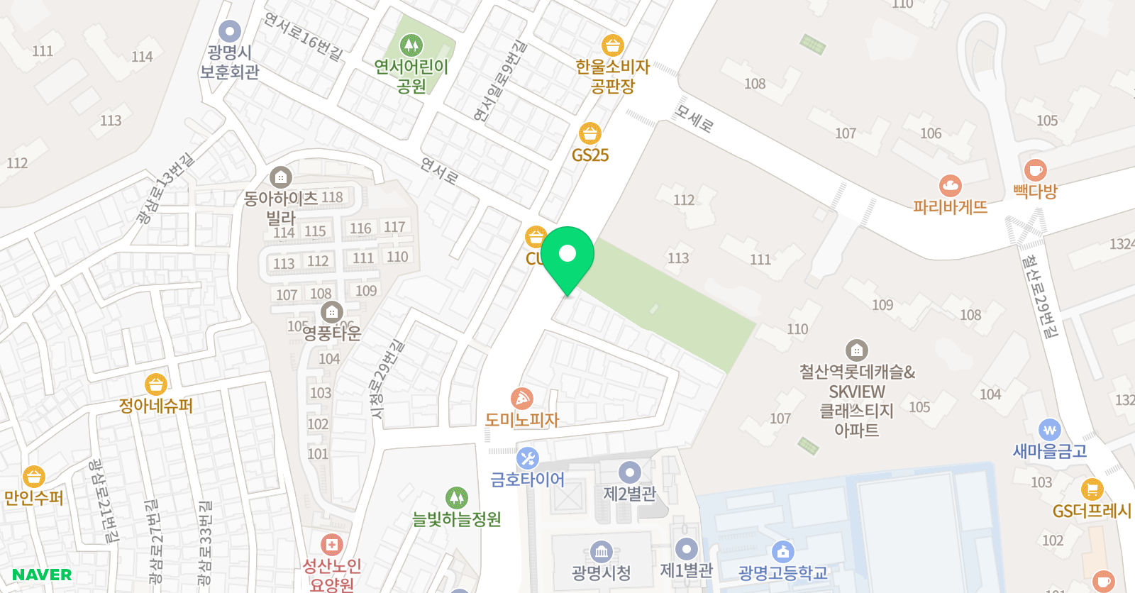 닥스 어학원 광명캠퍼스 위치