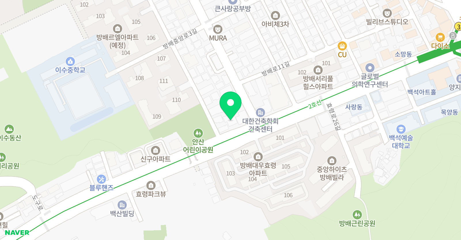 서초 발레하우스학원 위치