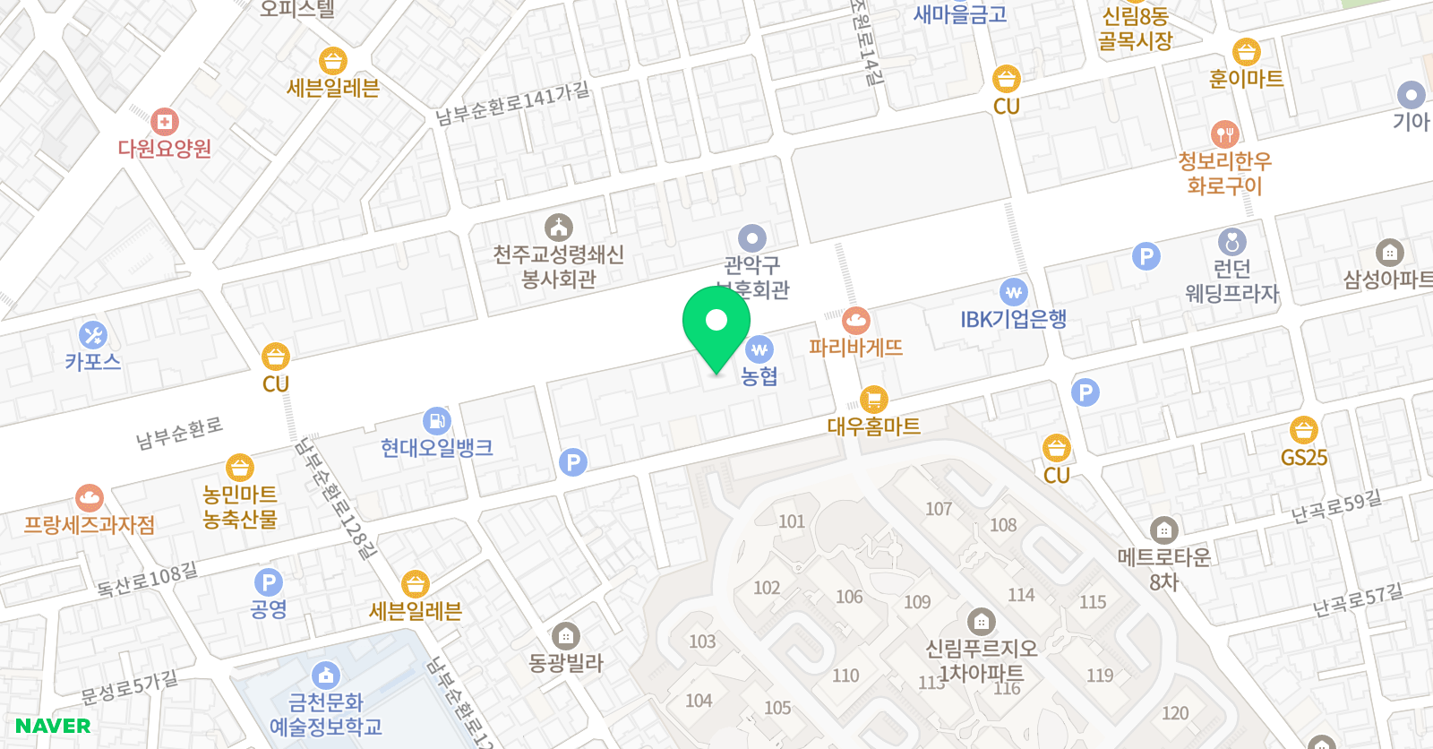 열린 학원 위치
