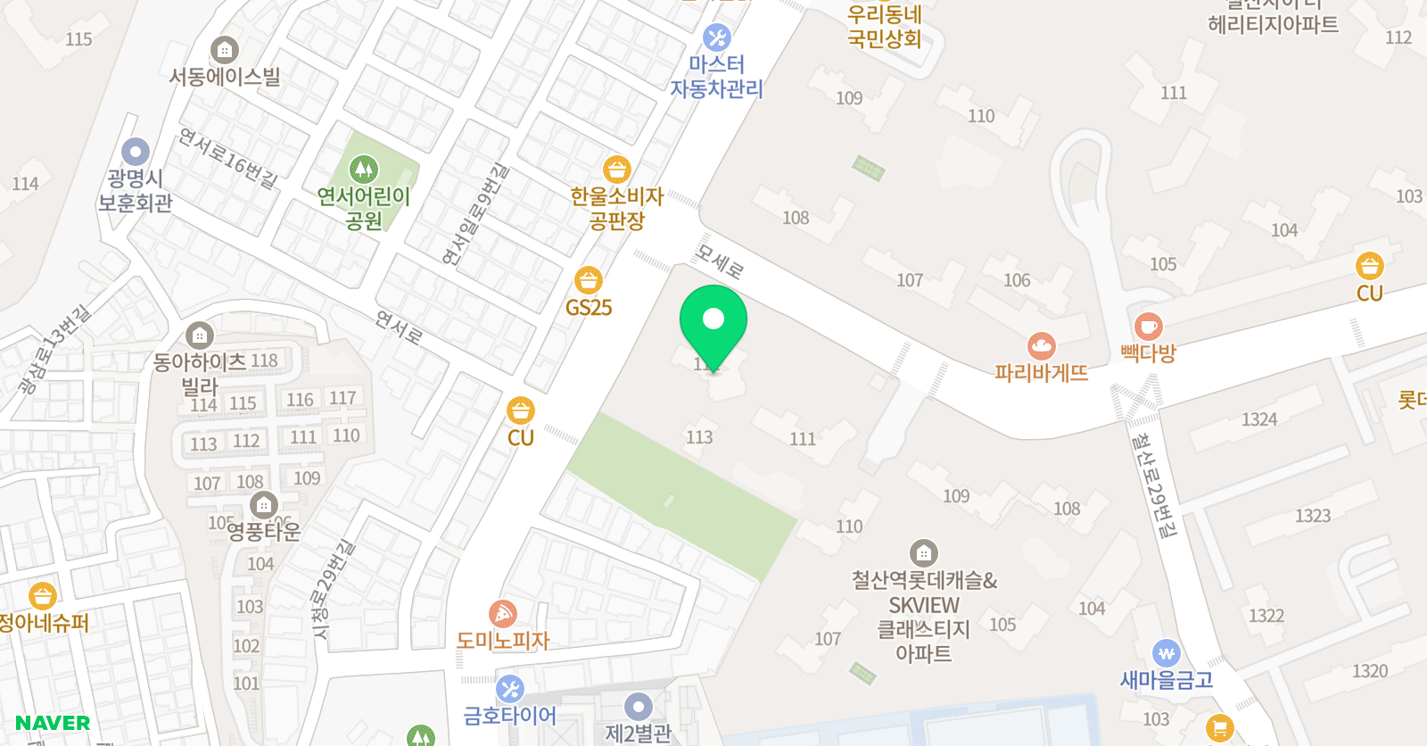 스마트해법 수학학원 철산롯데캐슬점 위치