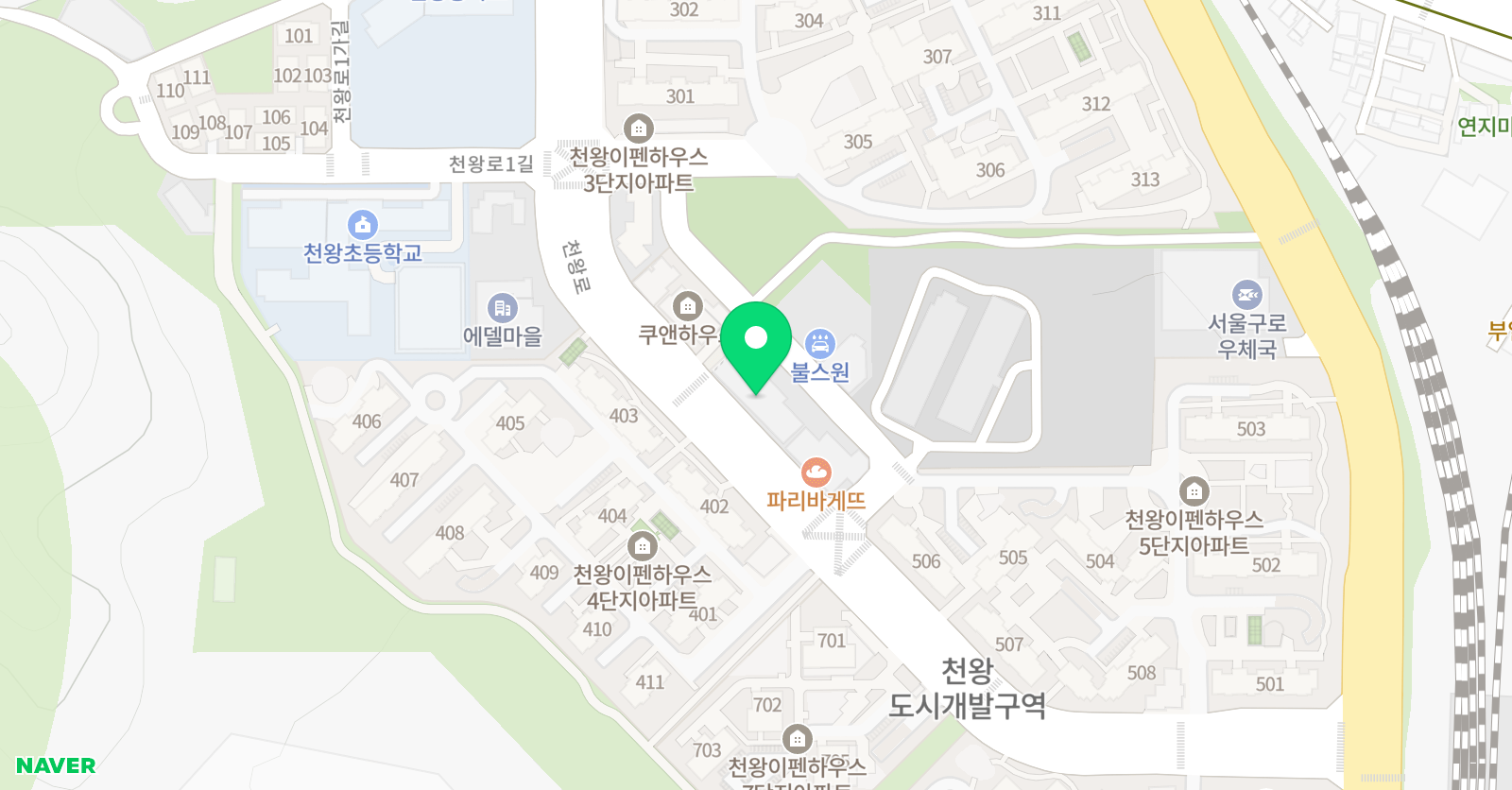 아이엔 태권도 위치