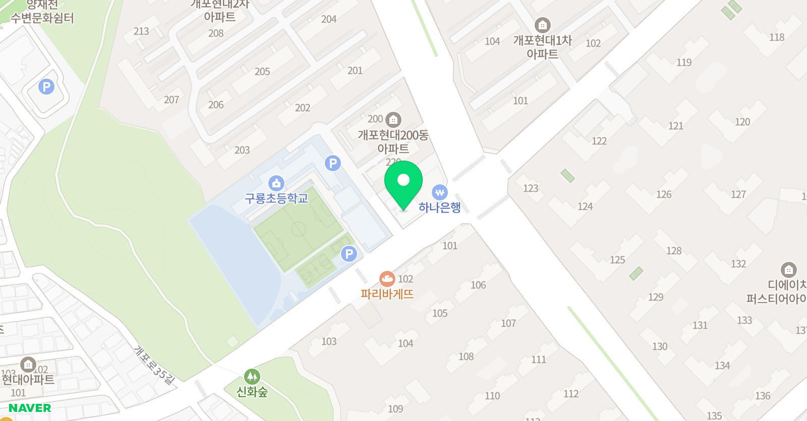 퍼스트 태권도 파워점핑줄넘기 위치
