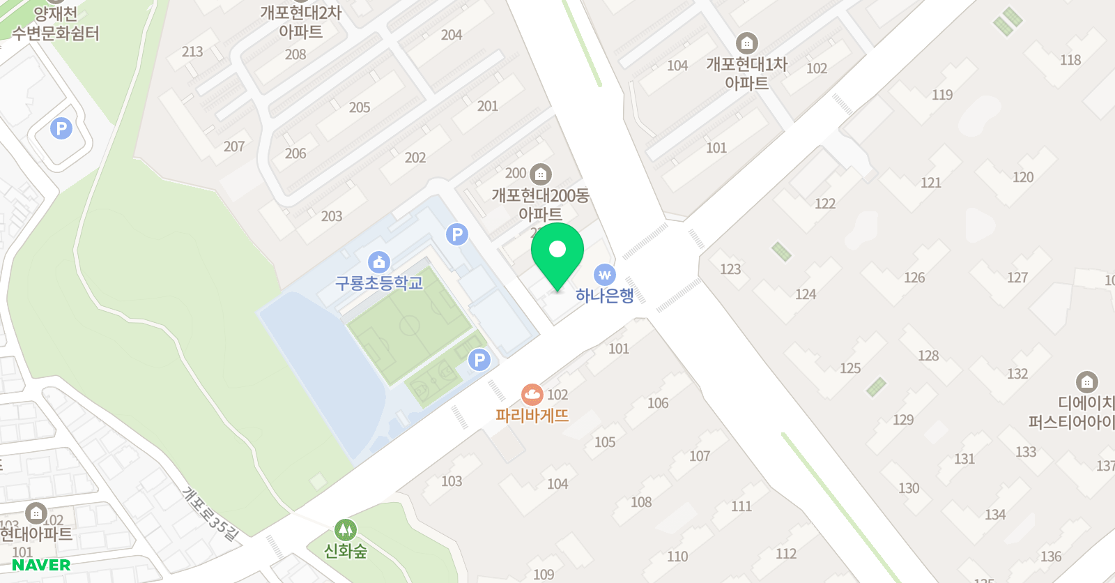 스마트해법 수학 강남구룡스마트플레이스 학원 위치