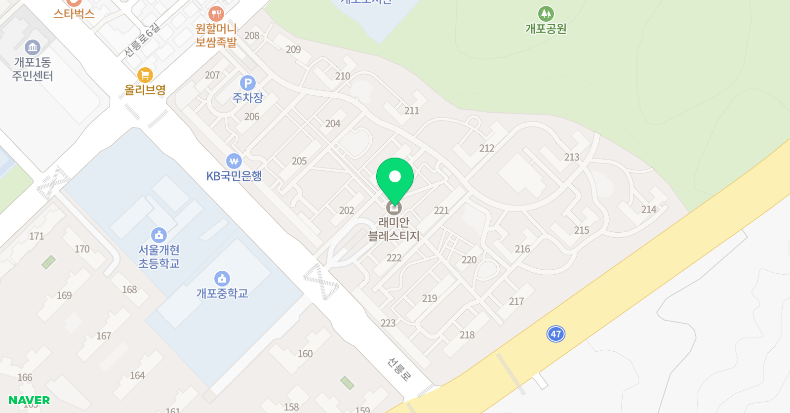 플래뮤 미술 개포교육원 위치