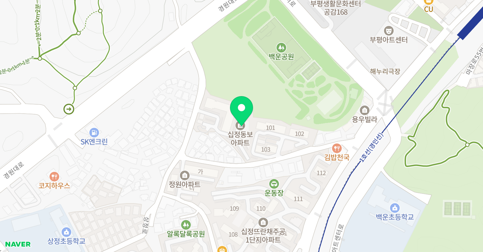 와쌤 과외공부방 부평센터 위치