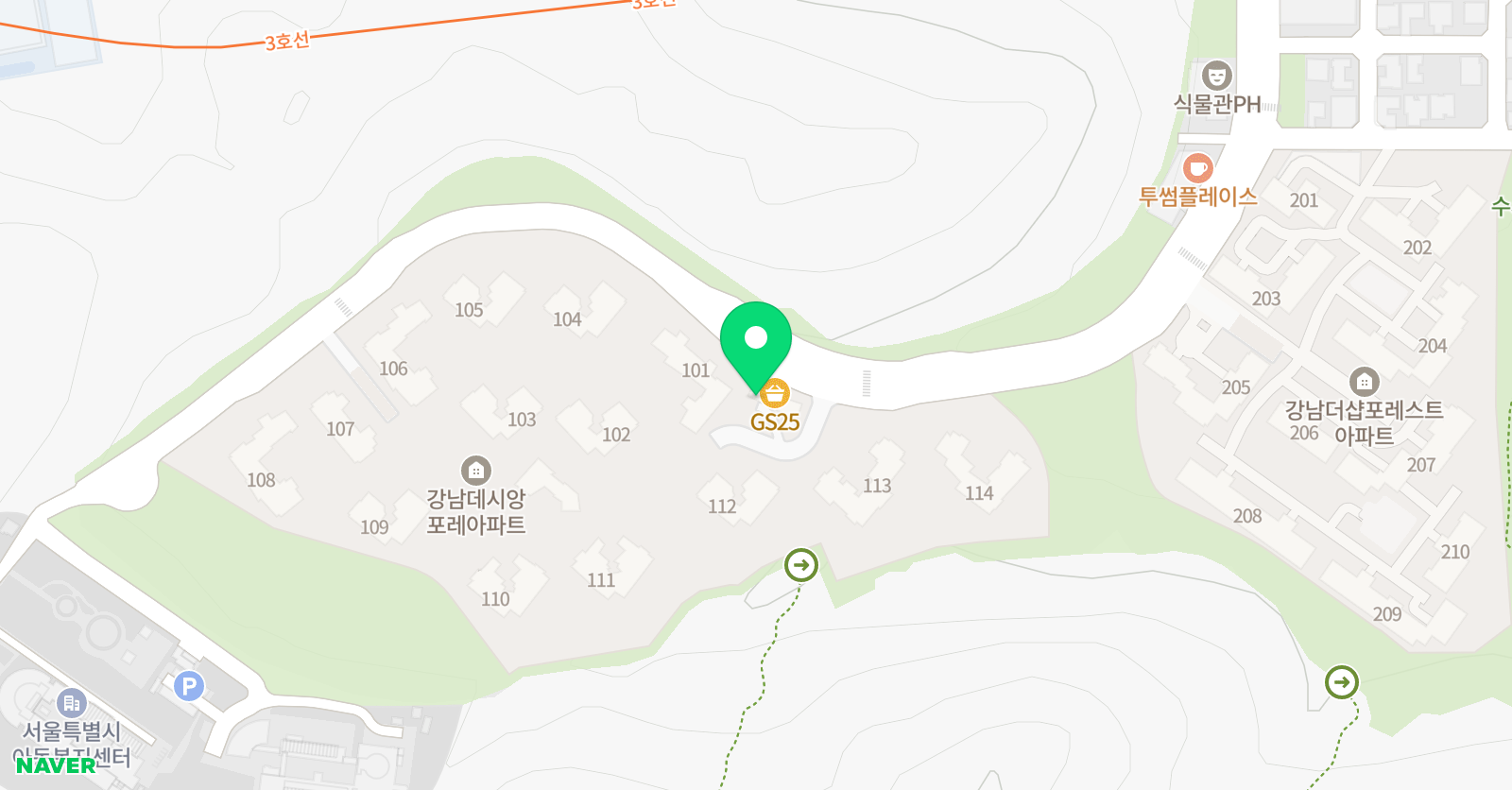 스마트해법 수학 강남 데시앙포레학습관 위치