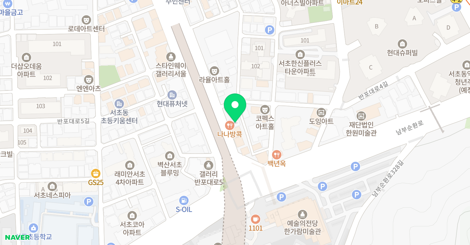 빌리발레스튜디오 학원 서초점 위치